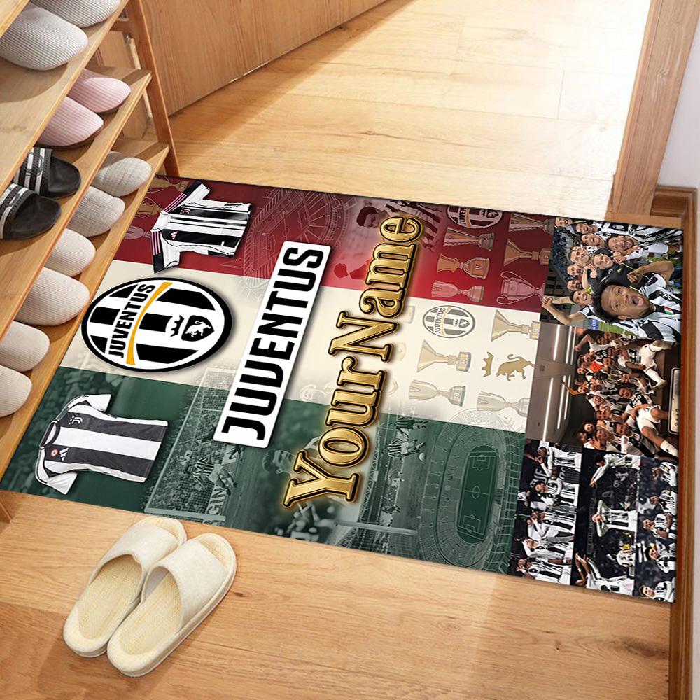 Juventus Personalized Name Floor Mat Suitable for Study room Outdoor Dormitory Living Rooms Anti-slip Rug Office home decor