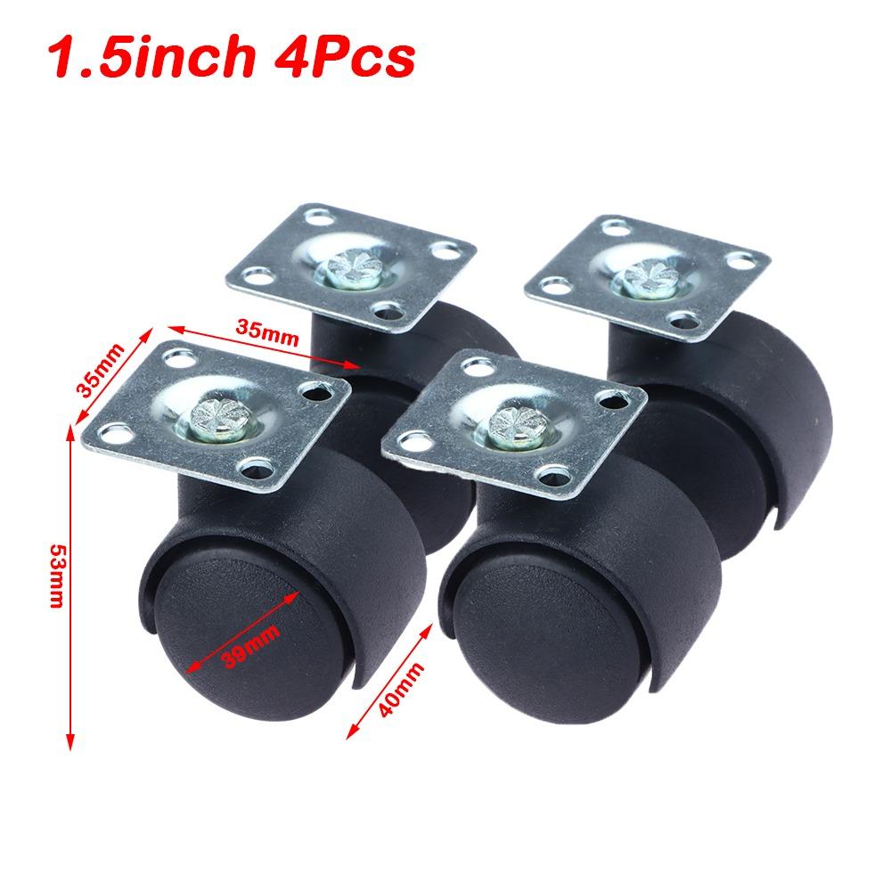 4Pcs Silent Operation Swivel Casters  for Furniture Office Chair Suitcase Trolley
