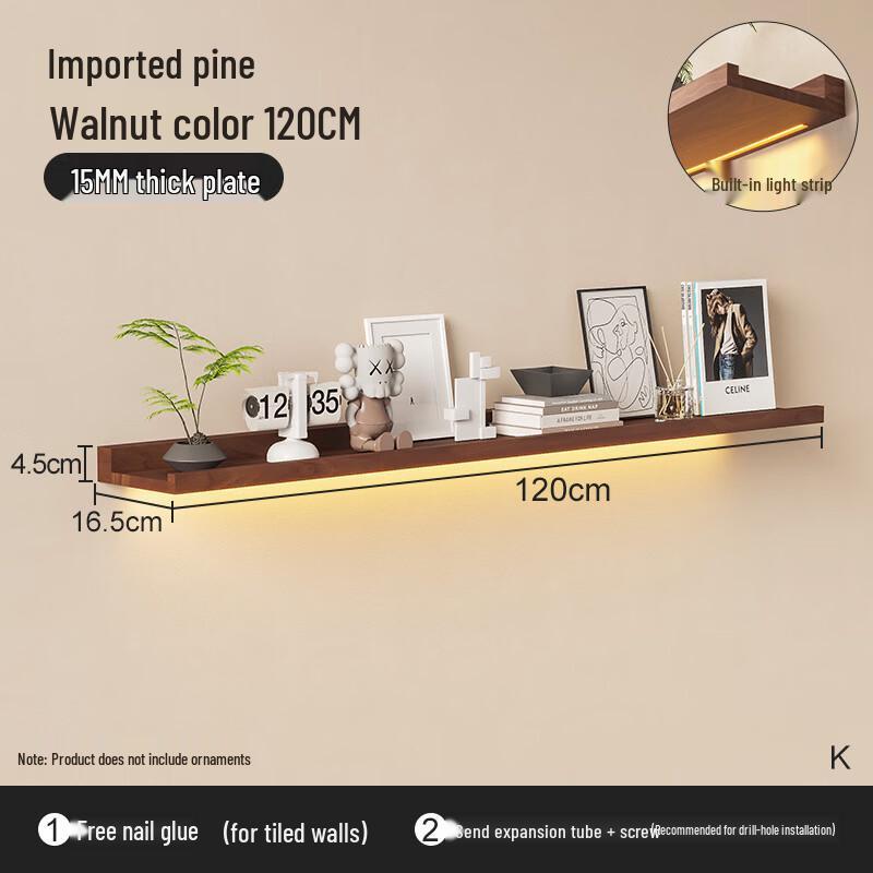 Wutuo LED Lighted Floating Wall Shelf