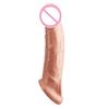Wiederverwendbarer Penis-Seelve-Extender, Penisvergrößerung, Verzögerung der Ejakulation, realistischer Dick Sleeve Girth Enhancer, Sexspielzeug für Männer