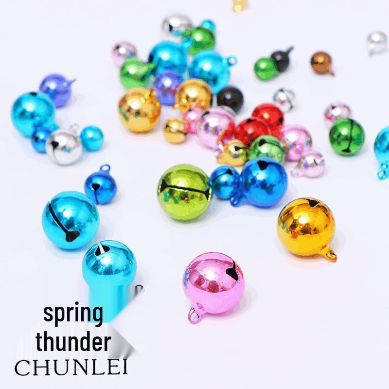 

Christmas Electroplated Bell Pendant - Jewelry Accessory, Small & Large Copper Bells 6mm Copper Vacuum Plated Mixed Color