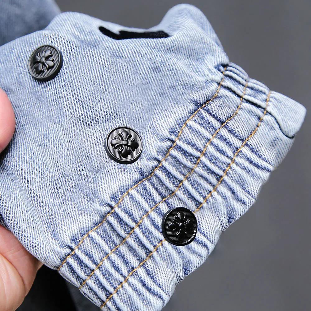 Women's Spring and Autumn Large Size High Waist Jeans Solid Color Loose Straight Casual Harem Pants