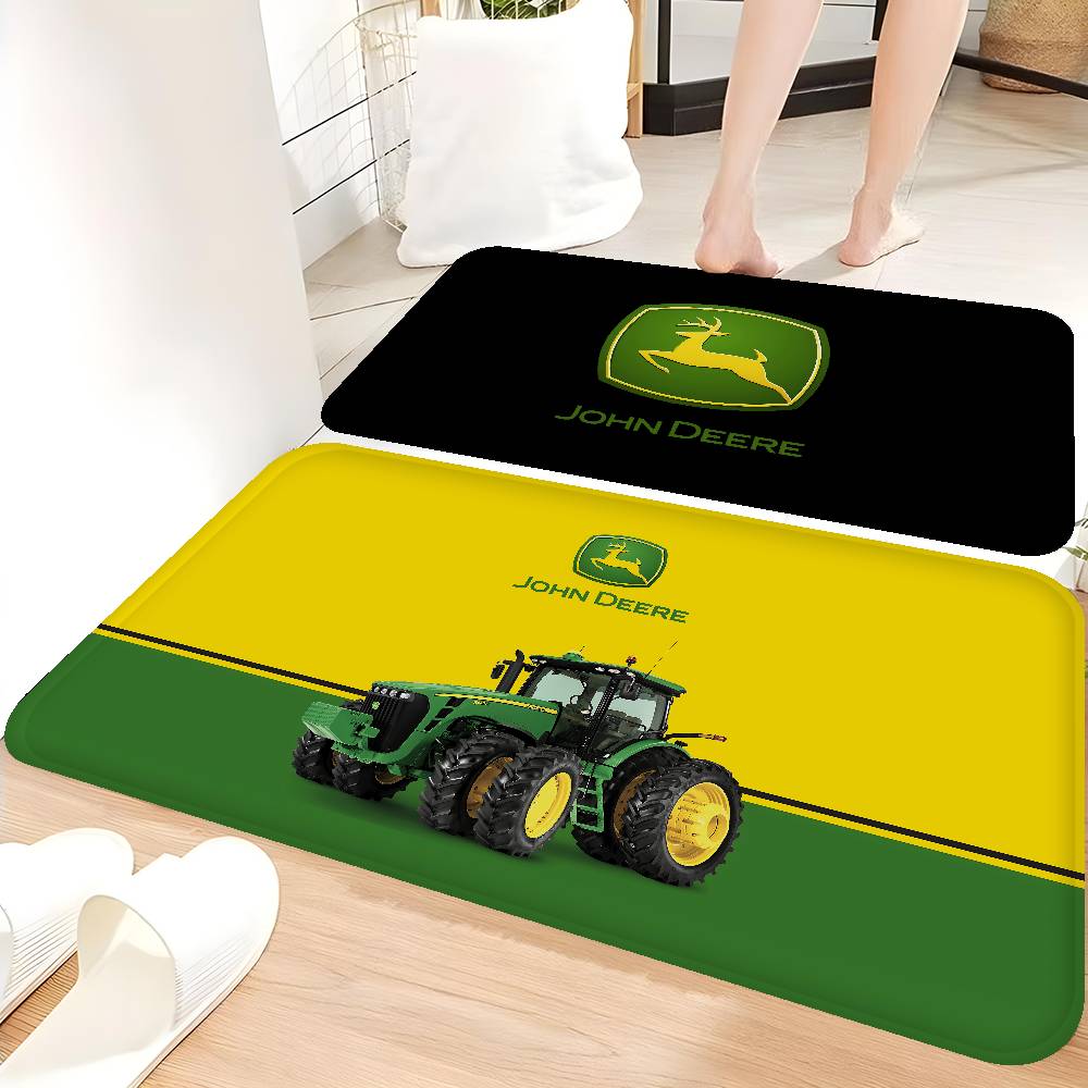 J-John-Logo-Deeres Felpudo de Baño Retro Múltiple Elección Alfombra para Sala de Estar Cocina Alfombrillas Antideslizantes para Mesita de Noche
