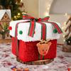 Caja de Regalo de Navidad Reno Árbol de Navidad Caja de Fieltro con Cinta Multifuncional Felpa Caja para Golosinas para Pequeños Regalos Snacks Christma