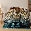 3D Leopard Cheetah Cute Animal Cartoon Flannel Blanket Soft Warm Blanket for Home Bedroom Office Travel Camping Picnic Gift