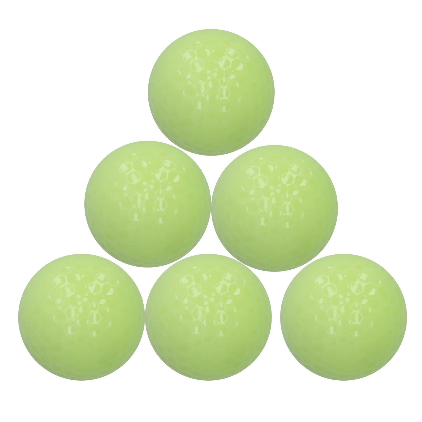

Набор из 6 шт. Светящиеся мячи для гольфа Двухслойные Ночные Флуоресцентные Мячи для гольфа для Практики