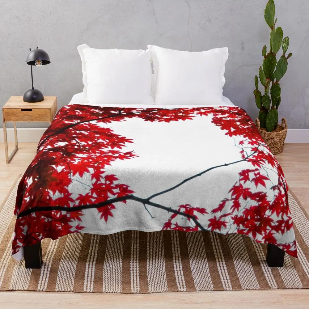 Autumn Theme Flannel Throw Blanket King Queen Size for Bed Sofa Couch Decor Lightweight Warm Super Soft Art Blanket Good Gift