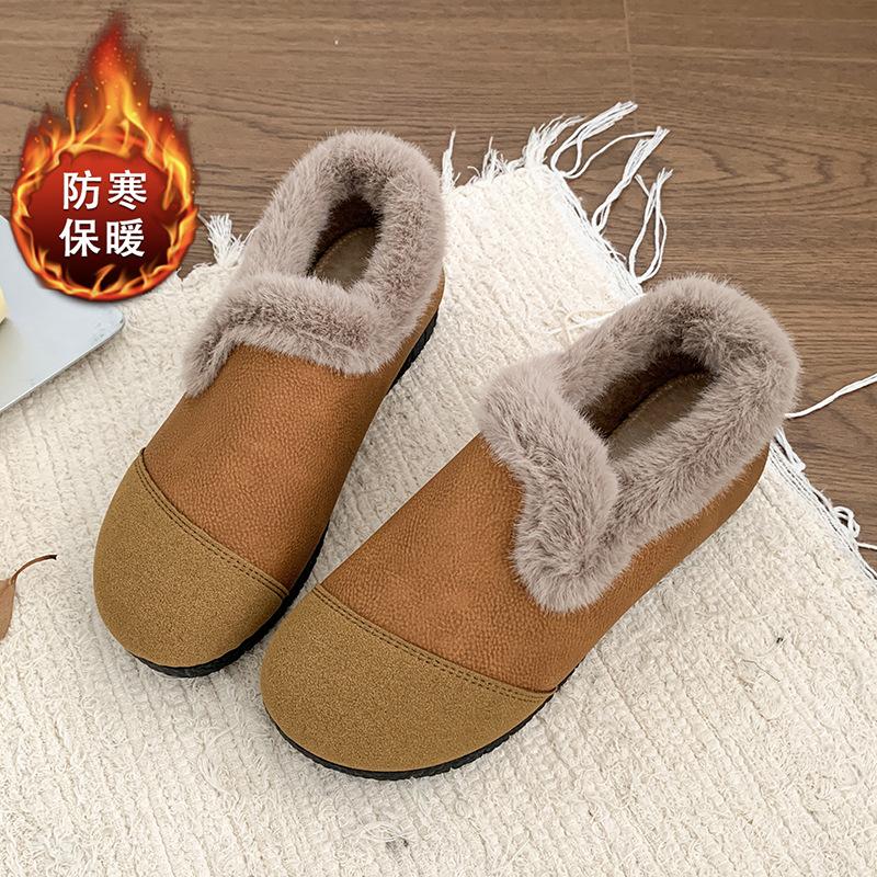 

Женские мягкие эластичные толстая подошва стремя для стопы зимний мех один теплый холодный на подкладке зимние ботинки нескользящие износостойкие повседневные спортивные хлопковые ботинки 41 верблюд