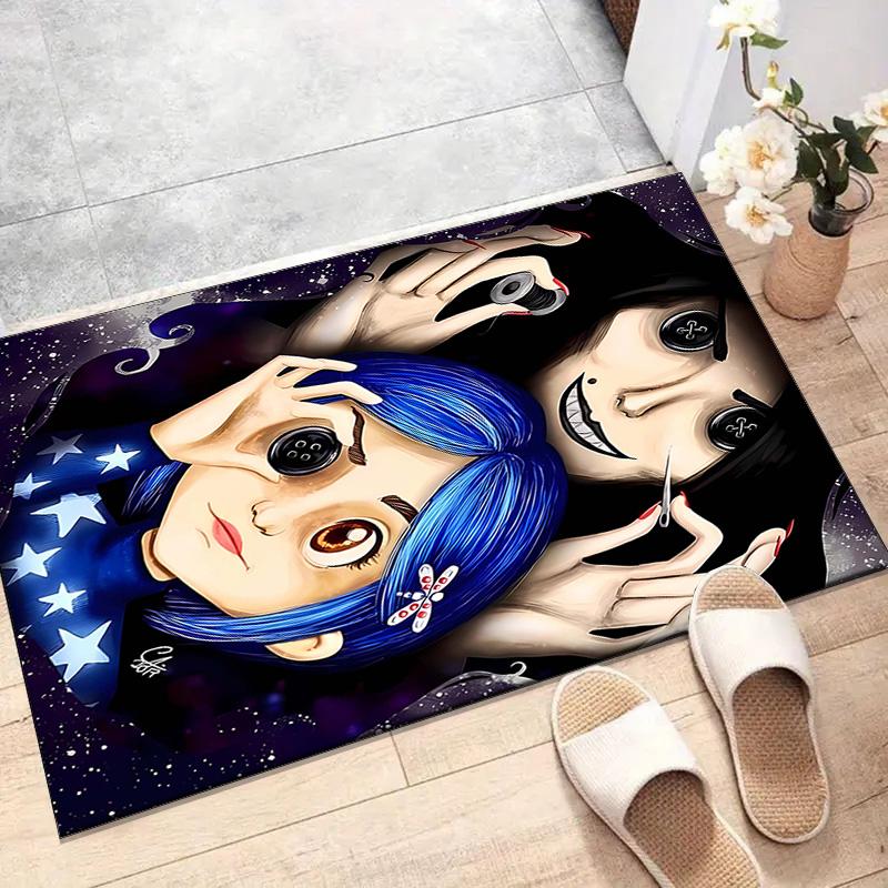 1pc Coraline (6) Design Printed Area Rug Carpet for Bedroom Living Room Home Decor Rugs Mat Non Slip Mat Rug for Bedside