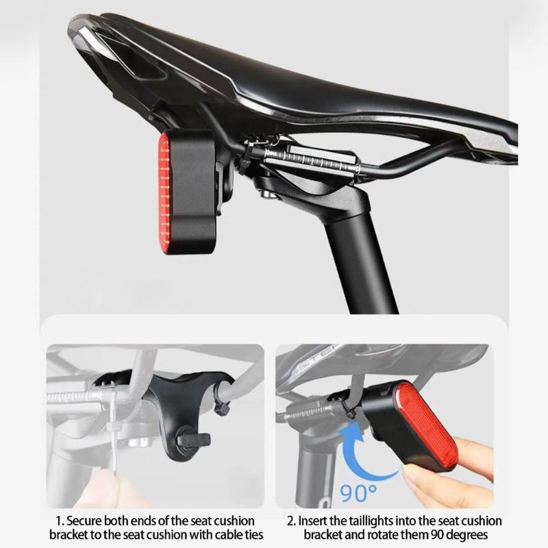 Bicycles Auto Brake Sensing Taillight Advanced Detectors Trail Charging Rear Light for Outdoor Cycling Security