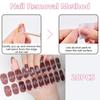Semi Curing Gel Nails Polish Strips Gradient Self Adhesive Gel Nail Sticker Full Cover French Tip Nail Wraps for Women