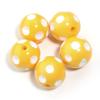 5pcs/lot 20mm White Polka Dot Resin Beads Colorful Round Loose Spacer Beads For Jewelry Making DIY Crafts Pen Beads Accessories