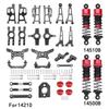 Mjx 14210 14209 H14BM Metal Steering Cup Upper Lower Swing Arm Set Shock Tower Bracket Body Post Hyper Go RC Car Upgrade Parts