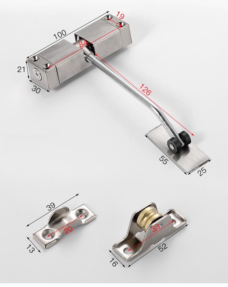 Automatic Door Closer: Anti-Collision Buffer for Wooden, Push-Pull, and Sliding Doors