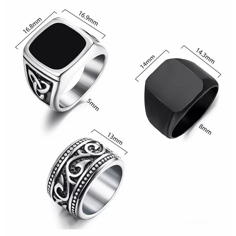 Celtic Knot Titanium Steel Men's Ring - European & American Style, Personalized Jewelry