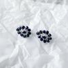 Silver Earrings with Natural Sapphire 9.918ct (2150534)