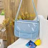 Girls casual versatile tote bag women's new transparent large-capacity shoulder messenger bag