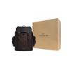 COACH Hudson Coated Canvas With Leather Backpack Large Men's Mahogany & Black CR388-QBAE4
