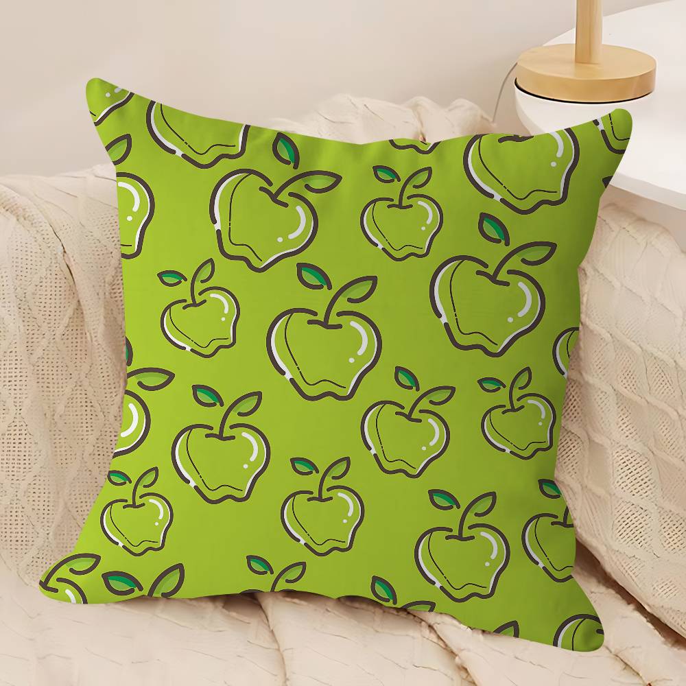 Cartoon-Apfel Einfaches Personalisiertes Bild Text Heimdeko Kissen Haushaltsgeschenke 45x45cm