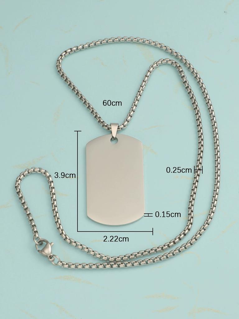 10pcs Titanium Steel Exquisite Trendy Men's Pendant Necklace Polished Mirror Men's Fashion