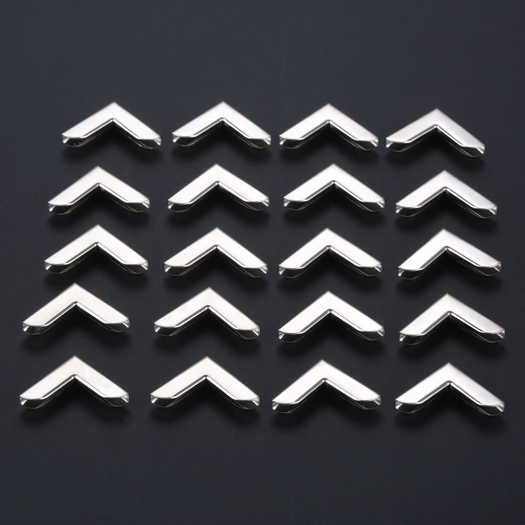 20 Pcs Zinc Alloy Book Scrapbooking Albums Menus Folders Collar Corner Protectors Decorative Corner Brackets Furniture Hardware