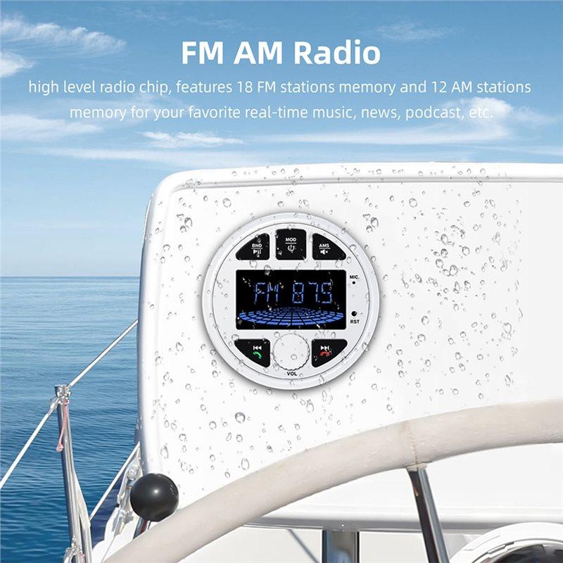Marine Stereo Source For ATV UTV Cart Motorcycl Boat Radio AM FM RDS Receiver MP3 MP4 Video Media Player