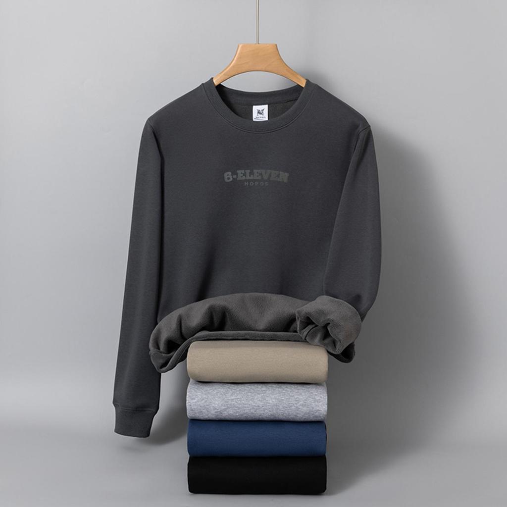 Men's Plus Size Fleece Sweatshirt - Winter Warmth Round Neck Pullover