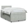 VidaXL Slatted Bed Base and Mattress Light Grey 120x190cm Velvet 3289980