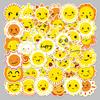50PCS Cartoon Sun Stickers - Happy Children’s Waterproof Decor for Phone Cases & Notebooks