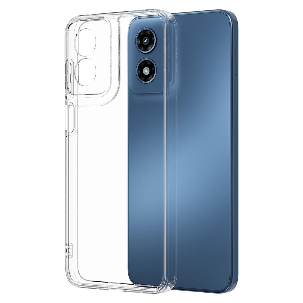 For Motorola Moto G Play (2024) 4G Clear Phone Case TPU+Acrylic Shockproof Phone Back Cover