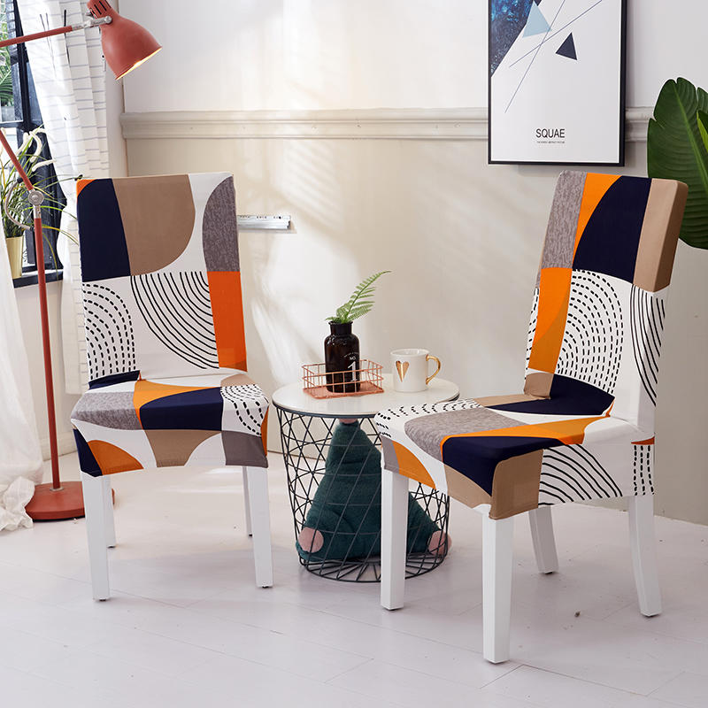 Stretchy Patterned Dining Room Chair Covers Set Of 1, Washable Dining Chair Covers, Great Decor For Home El Party Banquet