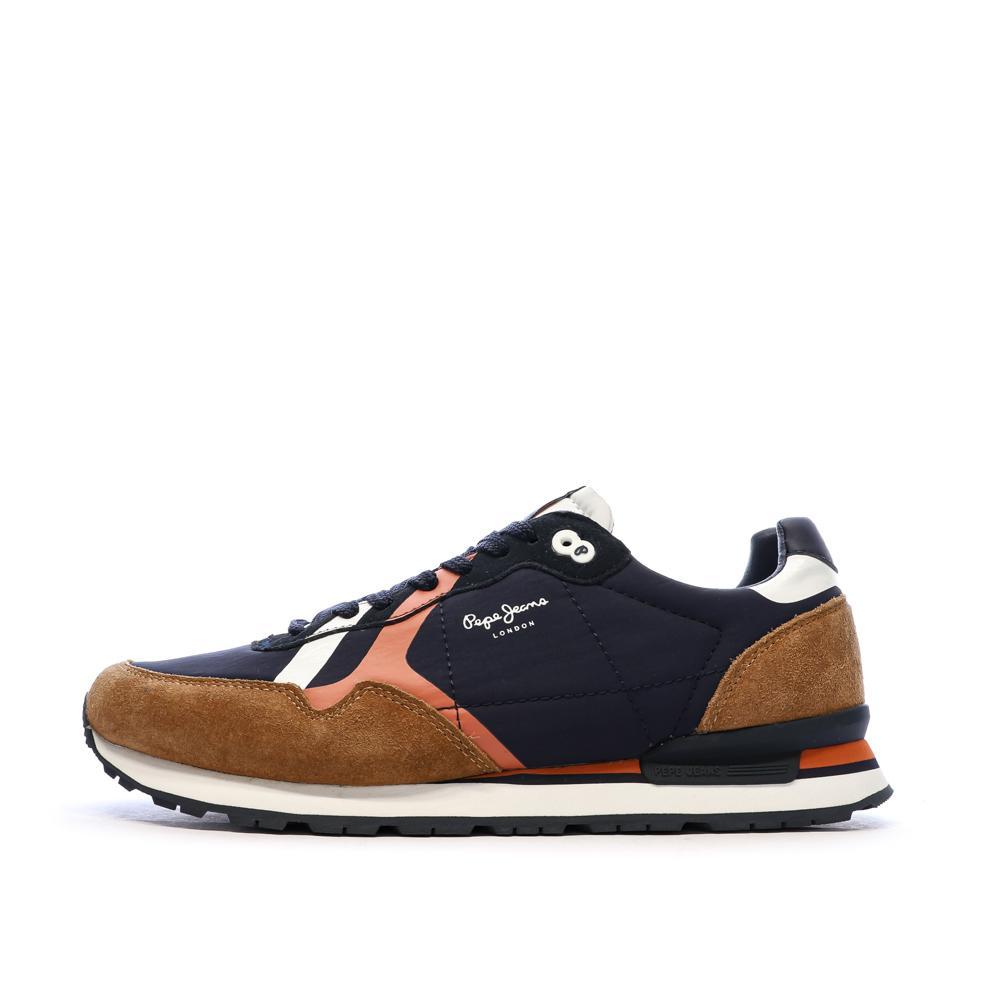 Pepe Jeans Brit Road Sneakers textile suede marine