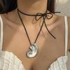 Screw Pendant Collar Necklace Elegant Screw Pendant Necklace Essential Ear Studs