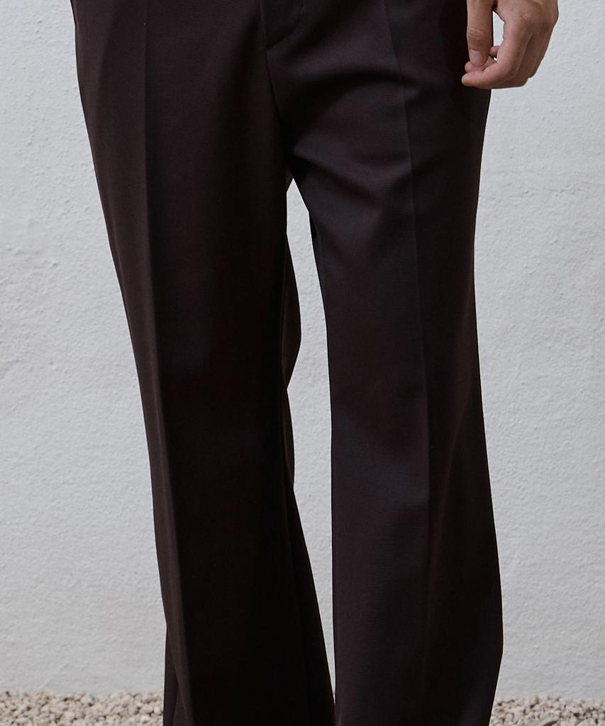 YOUTH Flared Wool Trousers - Brown