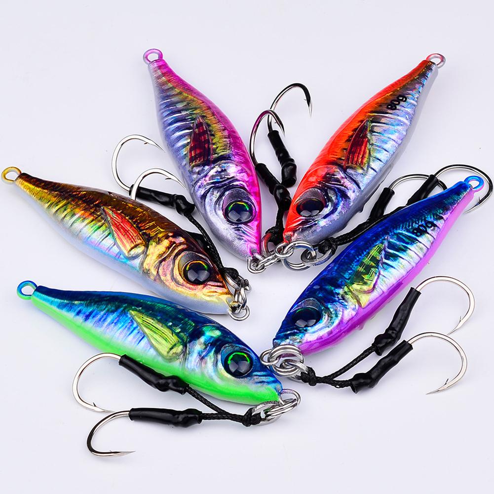 1PC 30/40G 3D Printed Iron Plate Lure Bait Bionic Fish Scale Coating Fluorescent Long-Range Metal Bait For Bass And Mandarin Fish