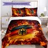 Germany Football Printed Bedding 3 Piece Set Cozy Breathable Bed Cover Set As Housewarming Holiday Gift