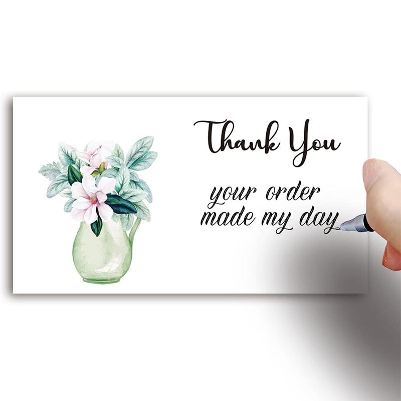 50pcs I Appreciate You Thank You Card Shopping Purchase Greeting Cards for Small Business Owners Package Inserts
