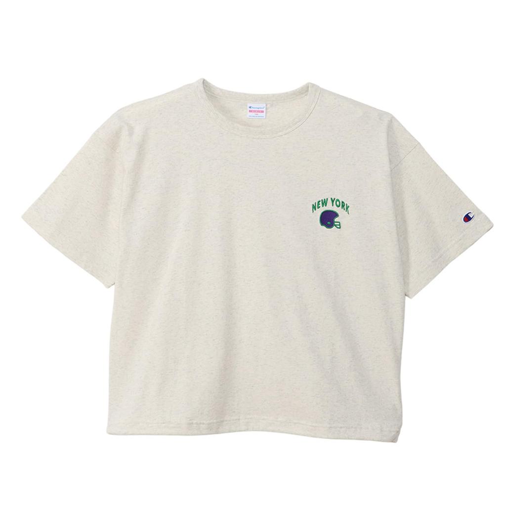 Champion Short Sleeve Loose Graphic Casual Kids' T-Shirt, 100% Cotton, Fit, Print, Style, Oatmeal, CK-Z326