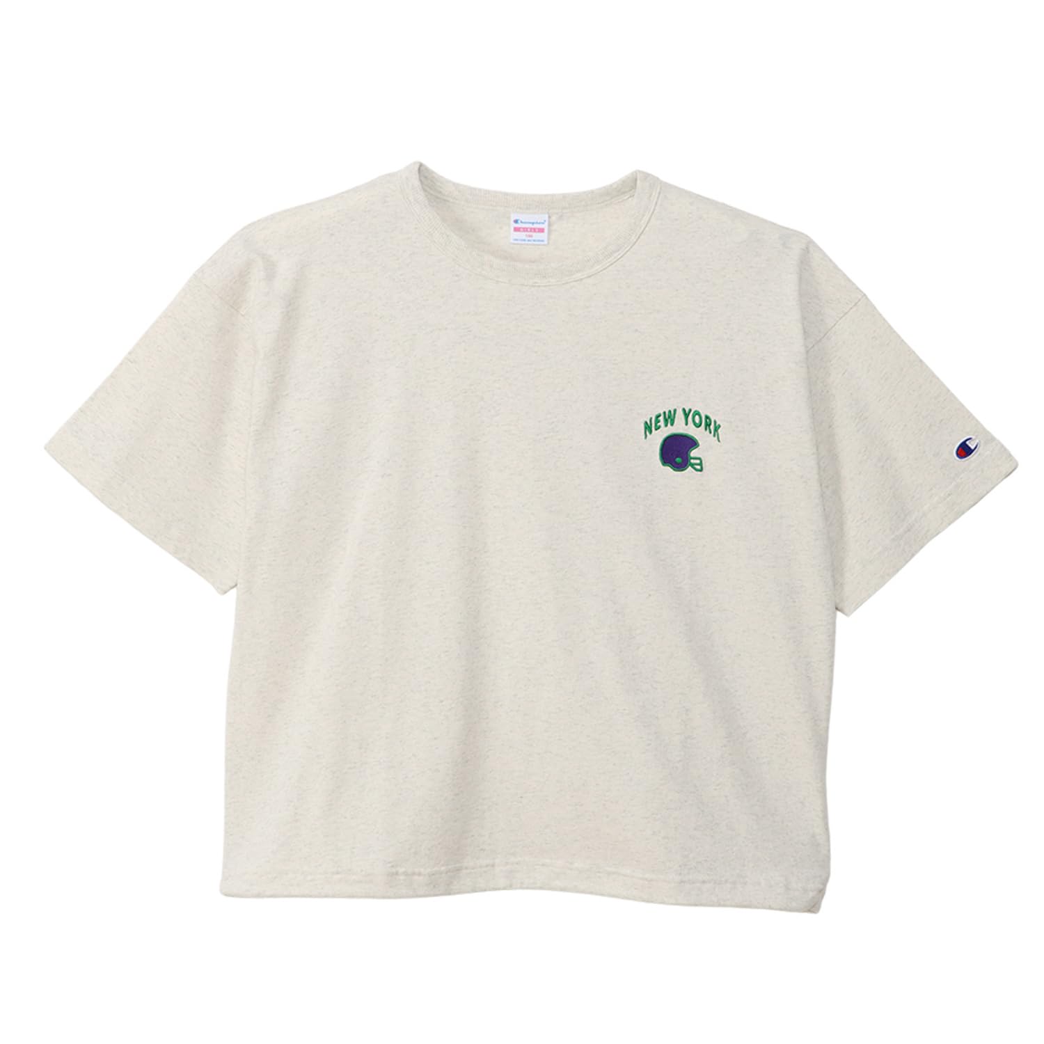 

Kids Short Loose Graphic Short Sleeve Girls Casual Oatmeal [Champion] T-shirt, Sleeve, 100% Cotton, Fit, Print, T-Shirt, CK-Z326
