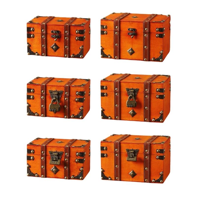 Cultural Leather Jewelry Case With Security Mechanism For Home Decoration And Storage Elegant Treasures Chest