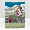 Anime LBack CCamp Throw Soft Flannel Blanket for Bed Bedroom Sofa Picnic Throw Skinfriendly Breathable Gift Cover