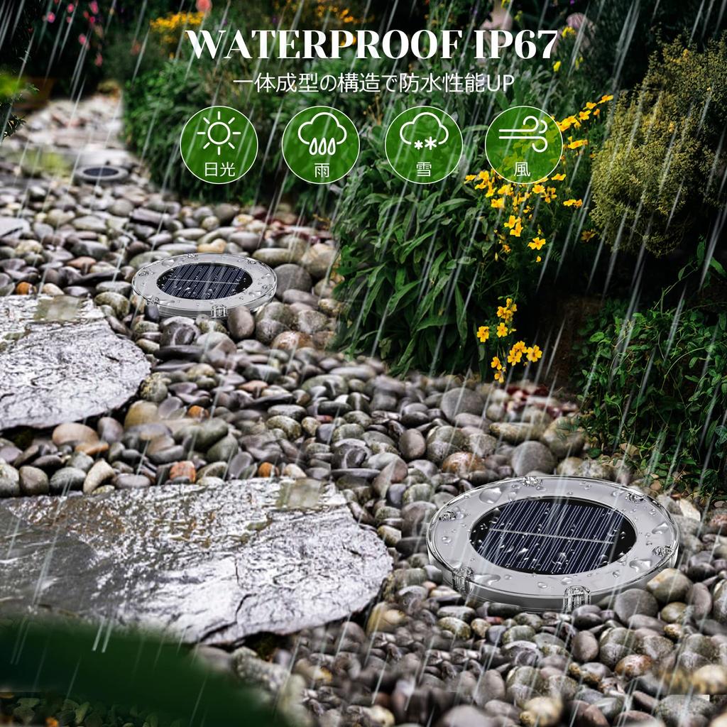 NFESOLAR LED Garden Lights, Solar-Powered, Waterproof, Light Sensor, Stylish, for Outdoor Gardens, Entrances, and Other Outdoor Uses, Freestanding or