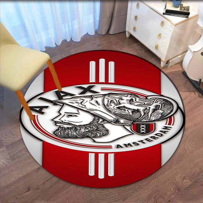 Ajax Printed Round Rug Carpet Chair Rug Area Rug Entryway Doormats,for Office Chair Living Room Bedroom Kitchen Room.
