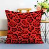 Pattern Trendy Leopard Print Texture Cushion Cover Washable Linen Pillowcase Soft For Sofa Bed Cozy Home Room Decor