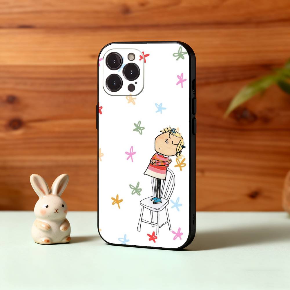 Charlie And Lola Anime Phone Case For iPhone17 16 15 14 13 12 11 Pro Max Plus,5G Soft Black Case