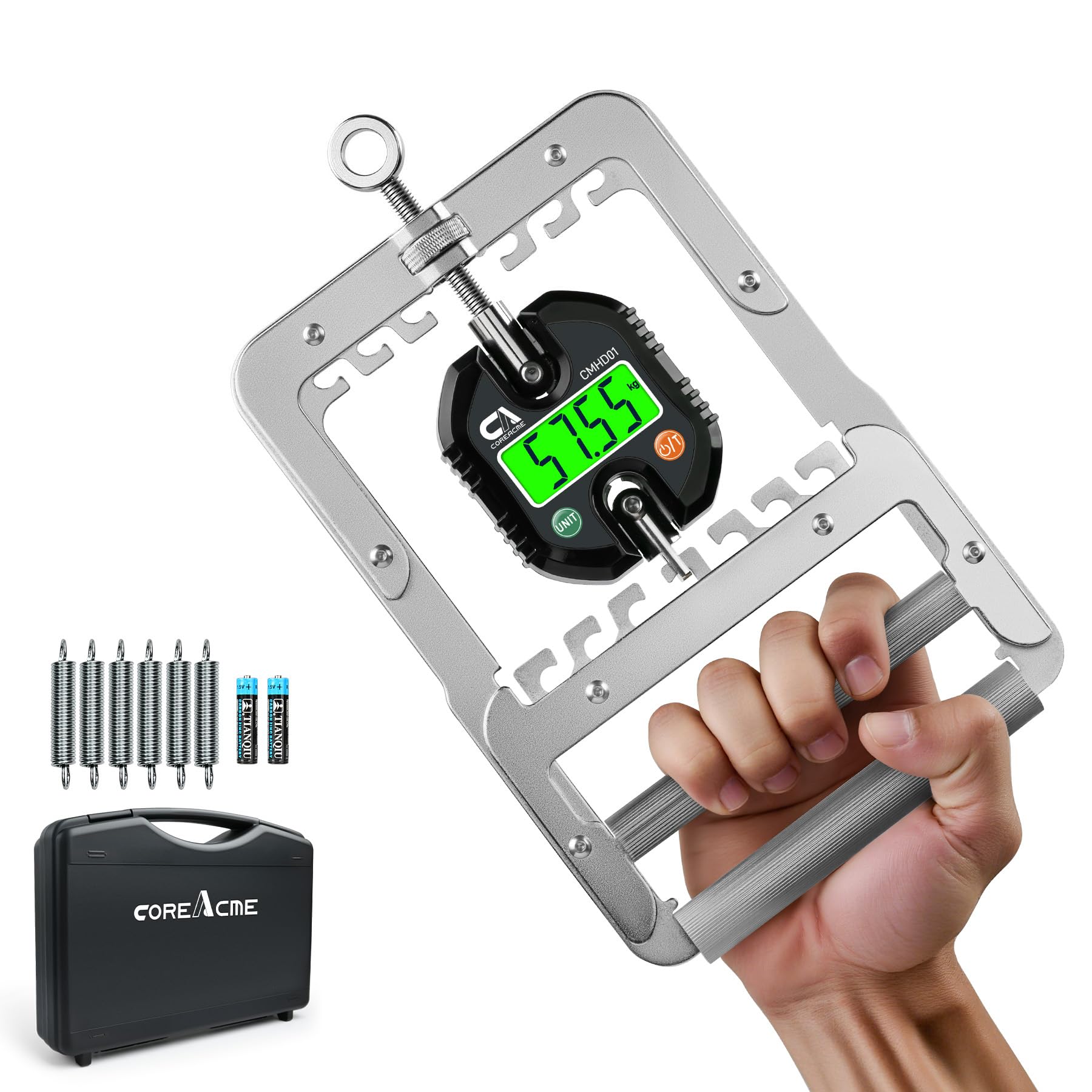 

CoreAcme Digital Grip Strength Authentic Training Hand Grip Strength Grip Strength Training Strength Metal Grip Strength Muscle Building 2-in-1 Meter,