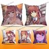 Cartoon Character MMonika Pillow Case Plush Fabric Soft Pillowcase Double Sided Print Sofa Cushion Cover Throw