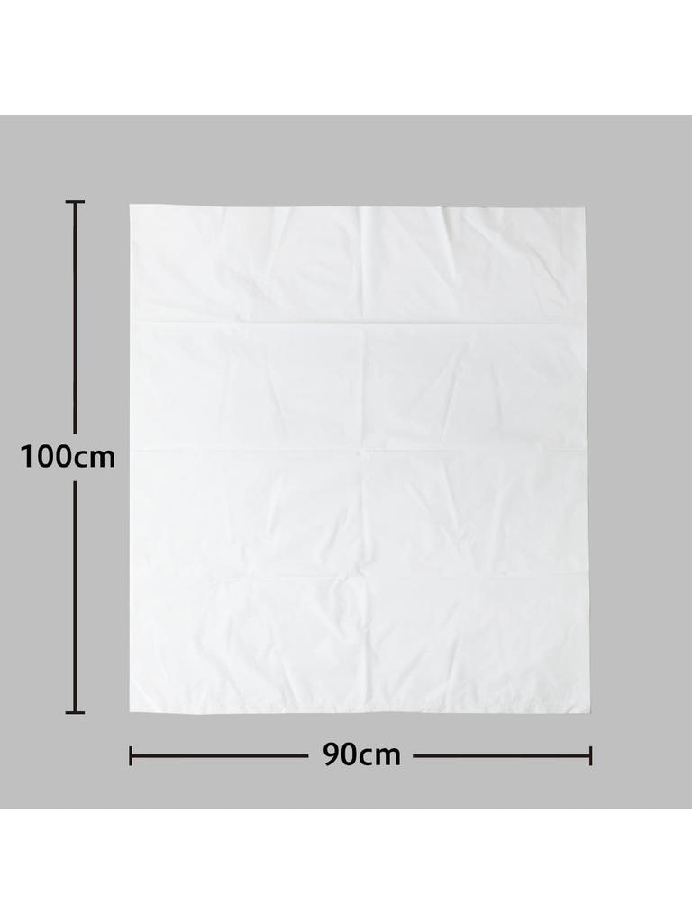 Chemical Japan Müllsack, dick und langlebig, durchscheinend, milchig weiß, 90 l, 50 Blatt, Blätter x 10, Breite 90 cm, Höhe 100 cm, Dicke Plastiktüte extra