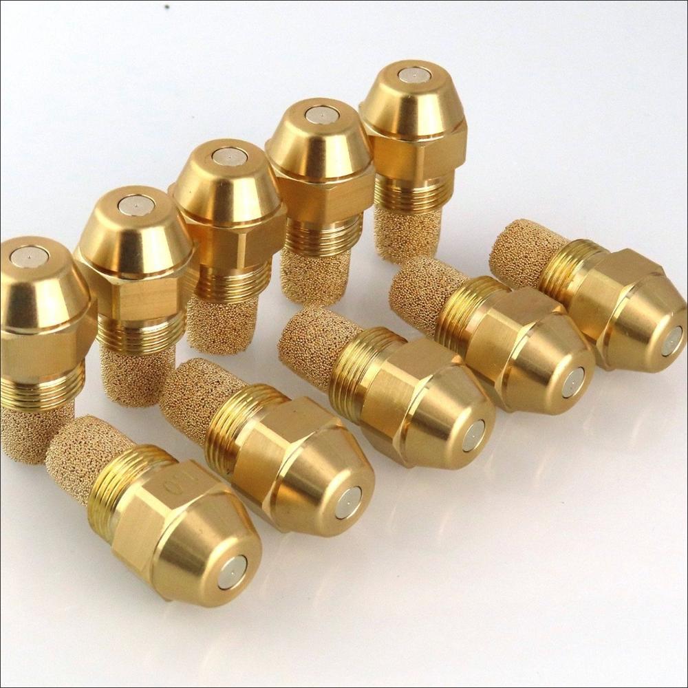 Brass Fuel Oil Nozzle, Solid Spray, Diesel Burner Injection, Combustion Jet, Boiler Heater, 0.3-6.0 USgal/H, 60 Degree 9/16"