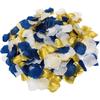 Mixed White & Dark Blue & Gold Artificial Flowers Silk Rose Petals 900PCS Flower Girl Scatter Petals for Wedding Aisle Centerpieces Table Confetti